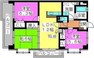 プレステージ和白Ⅴ【4階】の間取り