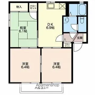 長野県長野市大字安茂里差出【アパート】の間取り