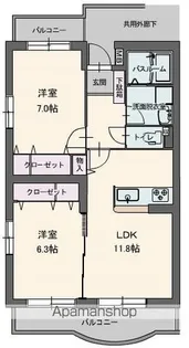 フルスパシエンテ【2階】の間取り
