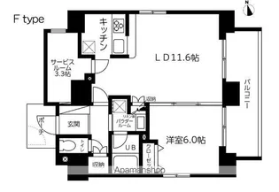 スカイコート蔵前Ⅱ【12階】の間取り