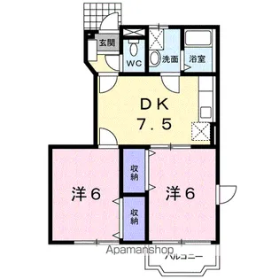 アーバンキャッスルB【1階】の間取り