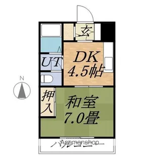 内山マンション【6階】の間取り