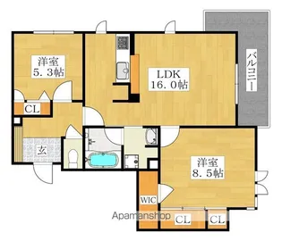 La Zuli MOZU【3階】の間取り