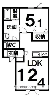 ラ・プレーヌ【1階】の間取り