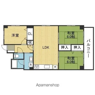 谷町グリーンハイツ【7階】の間取り