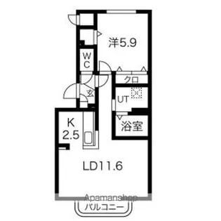 ファインディ西町【2階】の間取り
