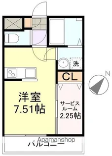アイワレジデンスこまつしま【305号室】の間取り