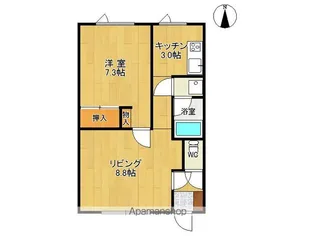 ニッサンハイツ【2F3号室】の間取り