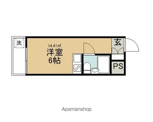 カエサル千早町【3階】の間取り