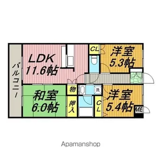 あびたしおん仲村【3階】の間取り
