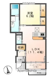 シュヴァリエ(CHEVALIER)【1階】の間取り