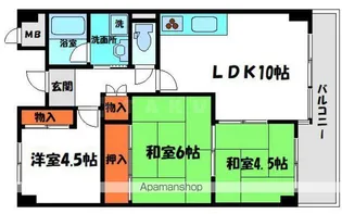 平安ハイツ【2階】の間取り