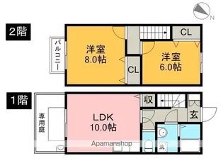 クレセール【1階】の間取り