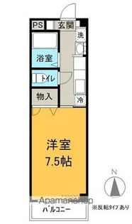 ブルーシェル【203号室】の間取り