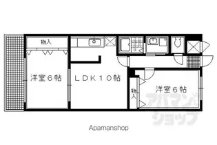 URESIDENCE二条城【202号室】の間取り