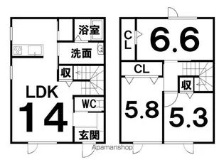 レトアメゾネット910【B号室】の間取り
