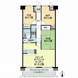 ライオンズマンション野田公園【2階】の間取り