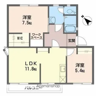 フレグランス桃【2階】の間取り