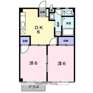 リベルテ吉田【1階】の間取り