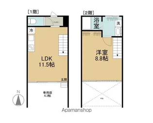 長野県長野市大字稲葉【テラスハウス】の間取り