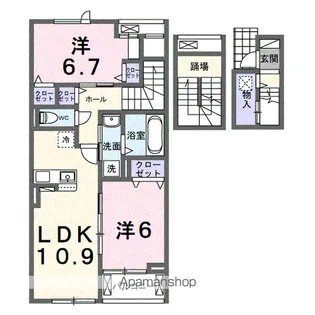 ホグワーツA【3階】の間取り
