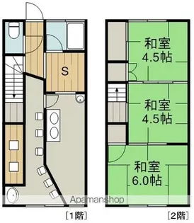 福生市店舗付戸建【1階】の間取り