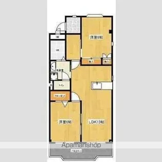 ハートフル鴨田【3階】の間取り