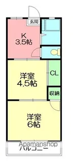 岡本ハイツ【202号室】の間取り