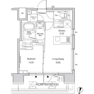 ザ・パークハビオ代々木【2階】の間取り