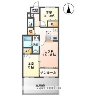 ミモザ・コート【1階】の間取り