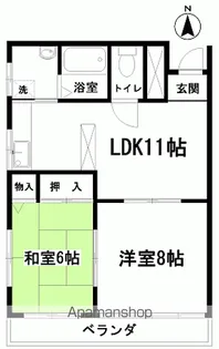 森谷マンション【301号室】の間取り