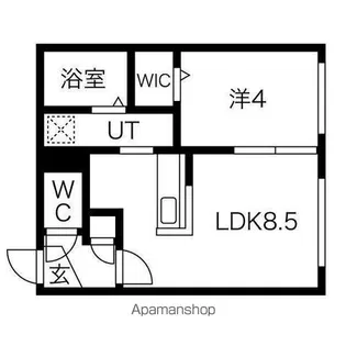 フォレスタ琴似【4階】の間取り
