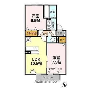 パルフェ本町【2階】の間取り