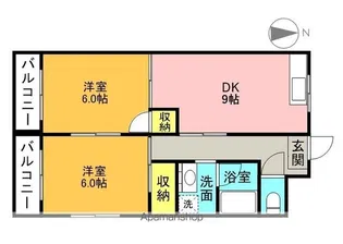 マンション富士【2階】の間取り
