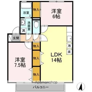 セジュール丹地【1階】の間取り