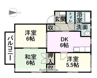 ヴィラージュ桜木【203号室】の間取り