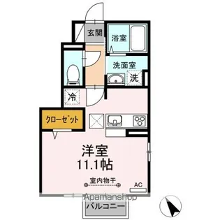 クレール B【1階】の間取り