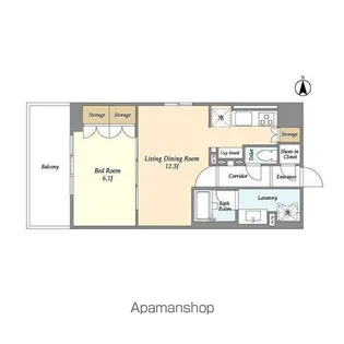 コンフォリア浅草松が谷【4階】の間取り