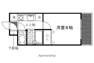 アミ宝ヶ池【101号室】の間取り
