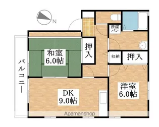 フラワーパーク【201号室】の間取り