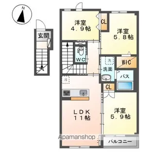グランウッド【2階】の間取り
