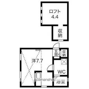 ロフト壱番館【2階】の間取り