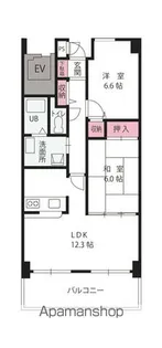 スカール道後【9階】の間取り