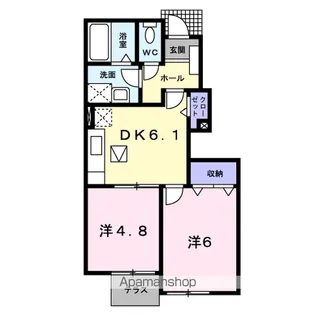 ルミエール神明【1階】の間取り