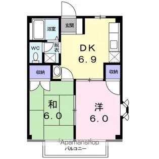 シャルマン二瀬【2階】の間取り