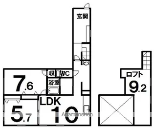 アダージオ池田【2階】の間取り
