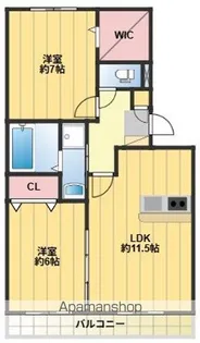 ルミエールドゥ河口【2階】の間取り