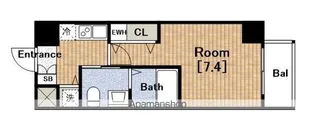 CITY LUX 難波【10階】の間取り