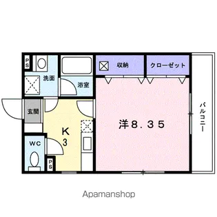 ソレイユK【1階】の間取り