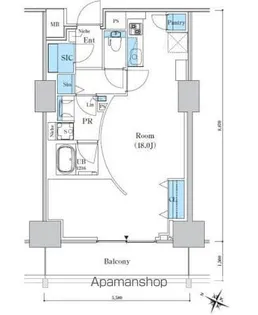 ロイヤルパークスER万代【17階】の間取り